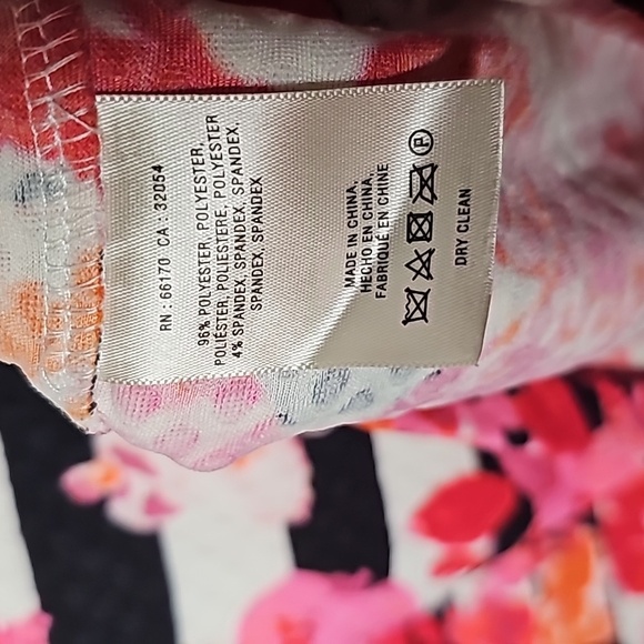 Free People Postmark Linnea striped floral border balloon sleeve tunic top Med - Picture 9 of 9